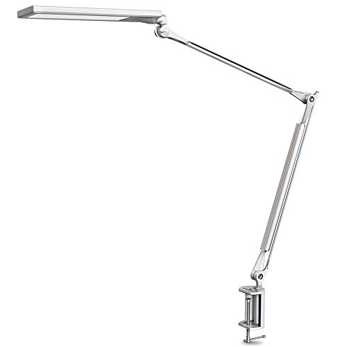 BYB E430 brazo Metal clip lámpara de escritorio LED (plata uno)