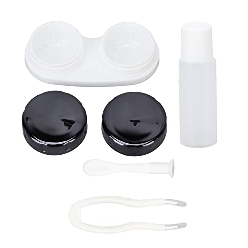 Kit de estojo de lentes de contato com pinça removedor frasco de solução em bastão, porta-recipiente