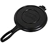Lehmans Cast Iron Waffle Maker - Two Piece Hinged Non-Electric Waffle Iron for Stovetop or Grill Makes 7 inch Round Waffles - Non-Drip Double Rim - 8 pounds