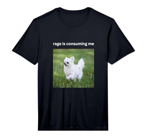 Rage is Consuming Me Funny Cute Chihuahua Dog Silly Meme Performance T-Shirt