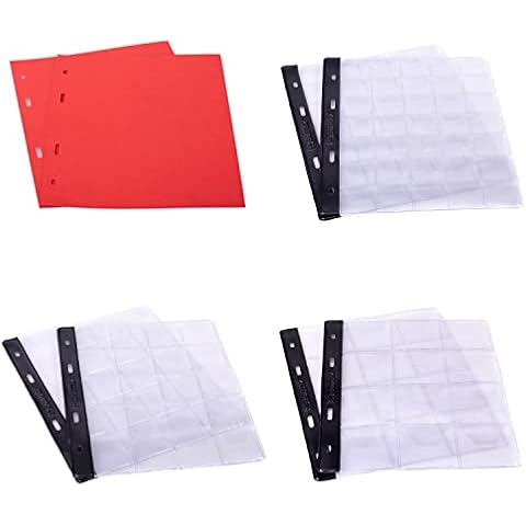 Coin Collection Pages - Spare Pockets For Schulz Coins Storage Album Binder - Extra Card Leaf Folders Collecting Holder - Protect and Store Small, Medium, Large Coins Cover