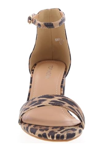 Image of TOP Moda Darcie-1 Ankle Strap Dressy High Heel Sandal, Non-slip Sole, For Wedding, Party, Prom, Evening Wear, or Any Occasion, Sleek Style Block Heel Sandals