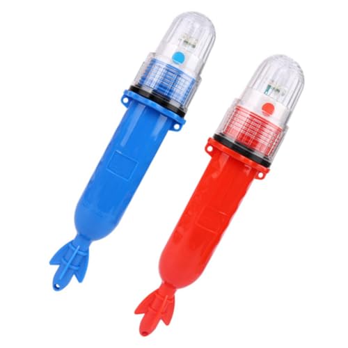Abaodam 2Pcs LED Fishing Light Fish Attracting Lamp Lure Light for Freshwater Saltwater Fishing No Battery Included for Night Fishing