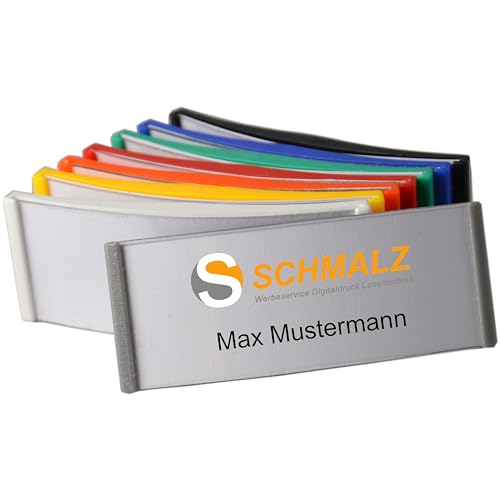 Identificadores de plástico rojos Schmalz con imán y aguja de 75x30mm pack de 10 unidades