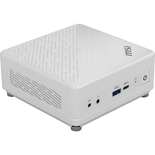 Image of MSI Cubi 5 Mini PC: Intel Core i7-10510U, 16GB DDR4 (2x8GB) 2666MHz, 512GB SSD, WiFi 6, Bluetooth 5.1, USB Type-C, Dual Display, Energy Efficient, White, Windows 11 Pro: 10M-667US