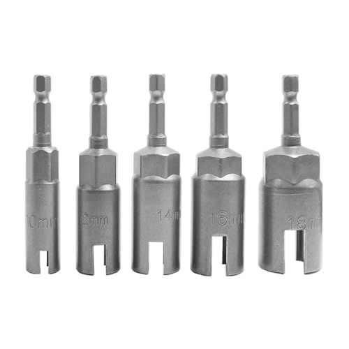 Jeu de 5 tournevis à écrous à oreilles électriques avec écrous à oreilles à fente à tige...