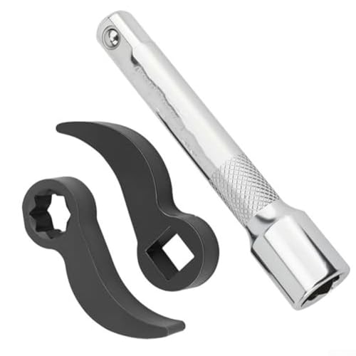 Adaptador de llave de palanca, adaptador de herramienta de 2 pulgadas/4 pulgadas, herramienta de palanca de acero de aleación, barra de extensión para llave de enchufe, barra de palanca en forma de J