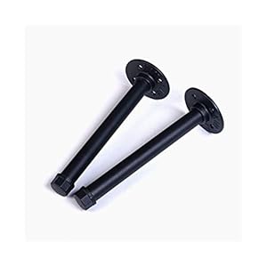 HJW Praktische opbergrek 2 stuks drijvende plank beugels, lange verborgen steunbeugels voor ruwe houten planken, wandmontage wandplank beugels met gratis schroeven & amp; stekkers 1Huiyang-01020,12 inch