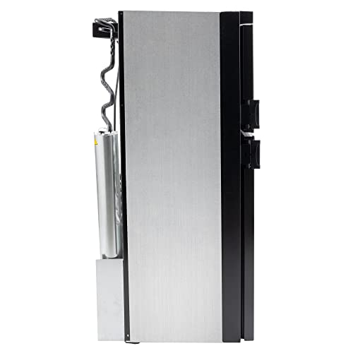 Recpro Rv Refrigerator 6.3 Cubic Feet Gas And Electric | Black Or Stainless Finish | 110V / 12V / Propane Gas | (Stainless Finish) #TOP7