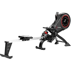 AsVIVA RA14 Magnetische roeimachine, cardio met 13 kg vliegwiel, magnetische rem met 8 handmatige weerstandsniveaus, multifunctionele computer met hartslagmeting