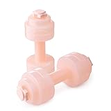 HYSENM HYSENM 2er Kurzhantel 1kg Dumbbell Set mit Wasser hanteln Gewichte Training Aerobic Gymnastik Muskel Krafttraining Fitnessstudio Tägliches Zuhause Büroumgebung Reisen Freien, Rosa