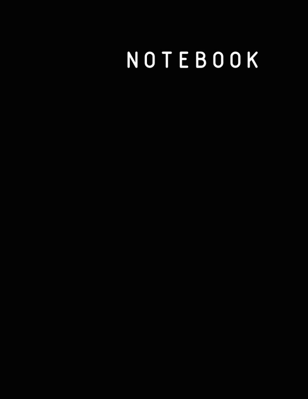Notebook: 8.5 x 11 inches Unlined/Unruled/Plain 100 page Notebook with margin, Black cover (Unruled Notebook with Margin)
