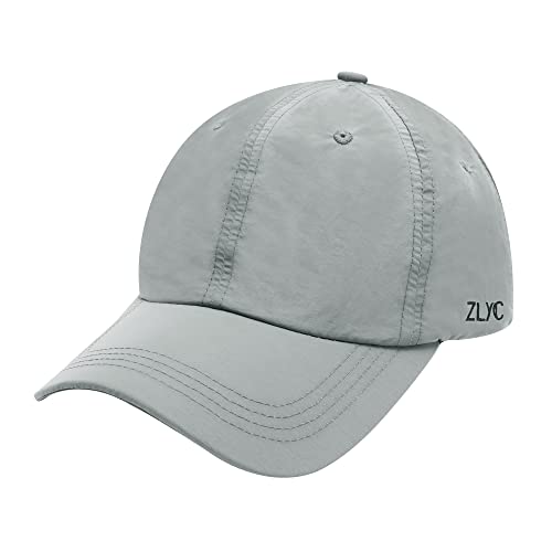 ZLYC Daman Sommer Baseball Caps für Sport Golf Tennis Baseballmütze(Einfarbig Grau)