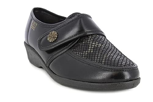 CUTILLAS Zapato para Mujer Doctor, Polipiel Color Negro, Cierre Velcro. Mod.67471 (Negro, Numeric_39)