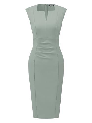 Image of Allegra K Women's Sheath Dress Pencil Work Sleeveless Professional Office Dresses