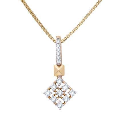 18KT (750) Yellow Gold and Diamond Pendant For Women
