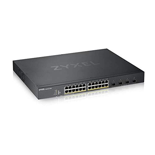 Image of ZYXEL 28-Port PoE Switch Gigabit Ethernet Smart (XGS1930-28HPV2) - Managed, with 24x PoE+ @ 375W, 4x 10G SFP+, Optional Nebula Cloud Management, Rackmount, Limited Lifetime Protection