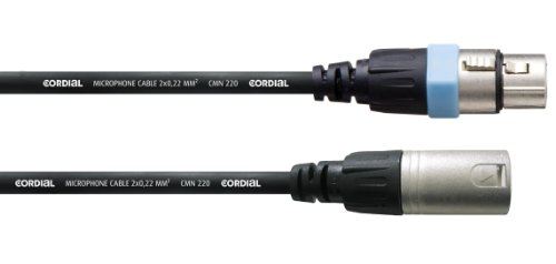 Cordial Fair Line - Cable para micrfono (0,5 m, XLR-XLR, con conector Neutrik Rean)