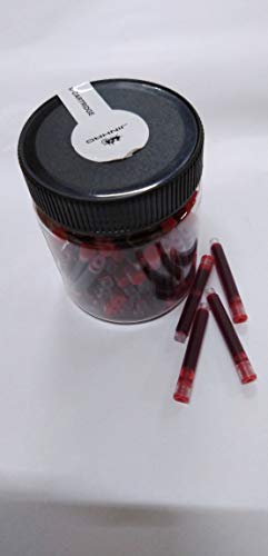 Image of GOLD LEAF JINHAO International Standard Fountain Pen Ink Cartridges Refills Bottled 80pcs (Red)