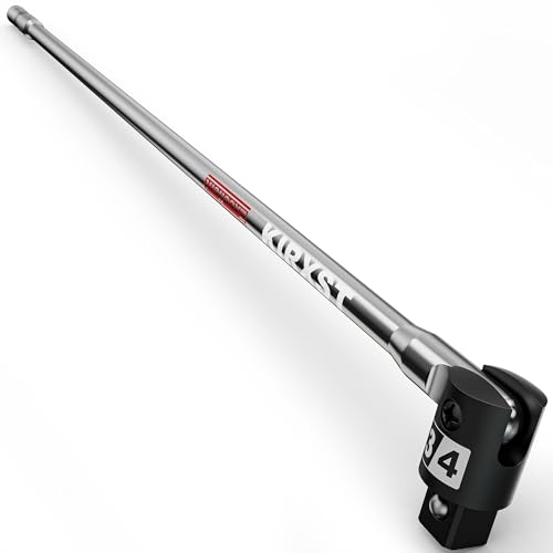 KIRXST 41-Inch 3/4 Drive Breaker Bar Heavy Duty Extension Breaker Bar 250 Rotatable Head Premium Chromium Molybdenum Steel Mechanical Work Automobile and Motorcycle Maintenance and Repair