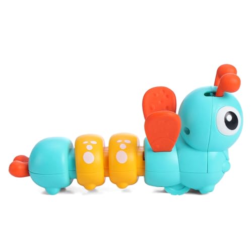 Image of Play Nation Dancing Colorful Crawling Caterpillar Toy for Baby, Wind-Up Mechanism and Gear Movement, Fun Early Learning Activity for Toddlers, BIS Certified, No Batteries Needed, Safe, Durable, Blue
