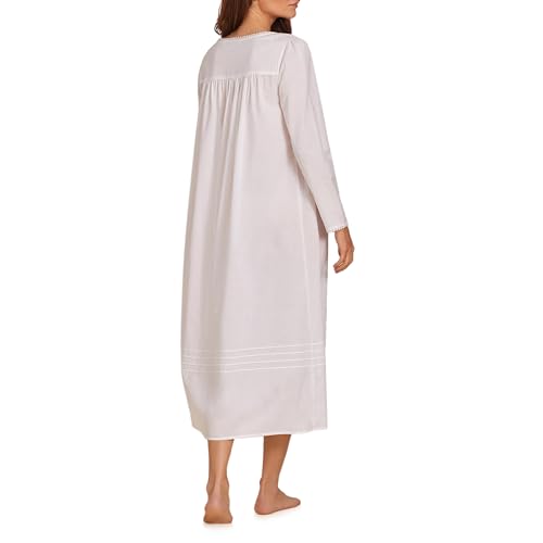 Image of Eileen West 100% Cotton Long Sleeve 50 inch Nightgowns for Women