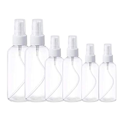 Aerosol de 30/50/100 ml, 6 unidades, pequeño, transparente, plástico, para cocina, comedor, bar