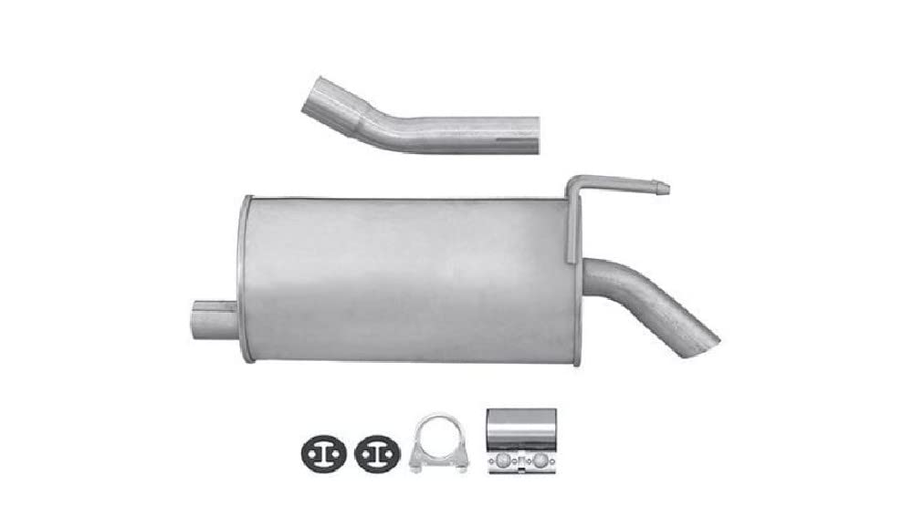 Hella 8LD 366 029-061 Exhaust Silencer - Easy2Fit Kit - Rear - 2-Piece - Set with Attachments