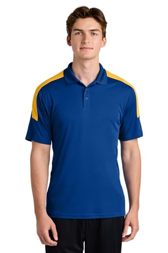 SPORT-TEK Unisex Competitor United Polo | Collared Short Sleeve Shirt for Men & Women, Classic Fit Summer Top with UPF 30