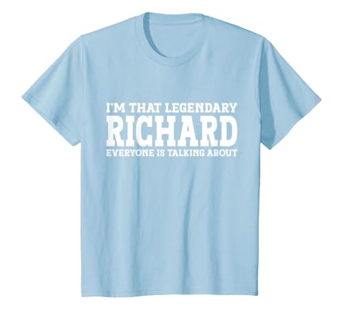 Richard Personal Name Funny Richard T-Shirt, Youth, Baby Blue, Large