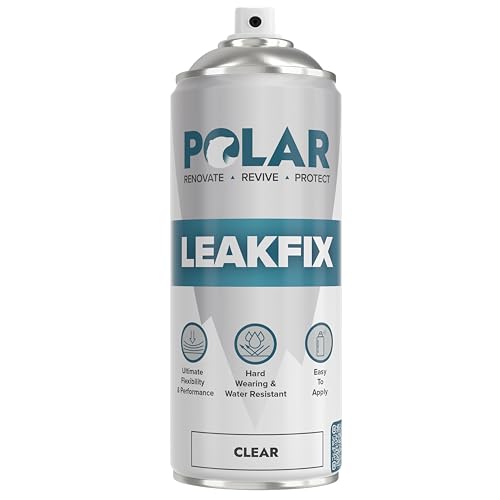 Polar Leak Fix Spray - 400ml, Clear - Instant Waterproof Sealant for Roofs, Pipe & Gutter Repairs - Fills, Seals Cracks & Stops Leaks - Interior & Exterior
