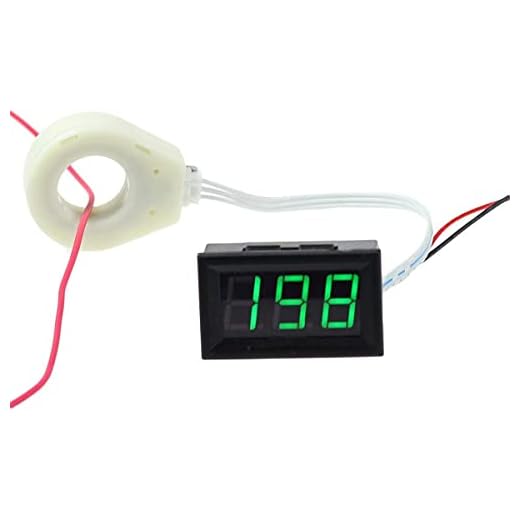 bayite DC 5-120V 400A Mini Digital Current Voltage Amp Meter Gauge with Hall Effect Sensor Transformer