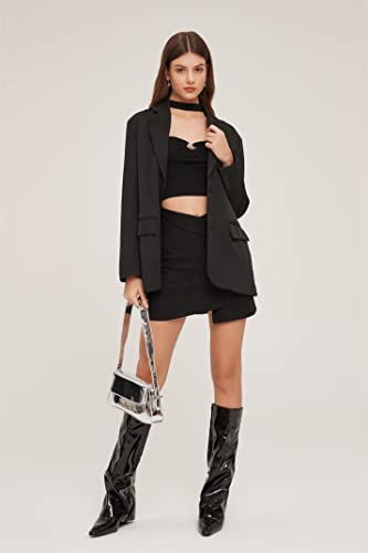 Jbb Women's Silver Metallic Clutch Purse Y2K Tote Bags Evening Party Leather Shoulder Small Cute Designer Handbags #TOP2