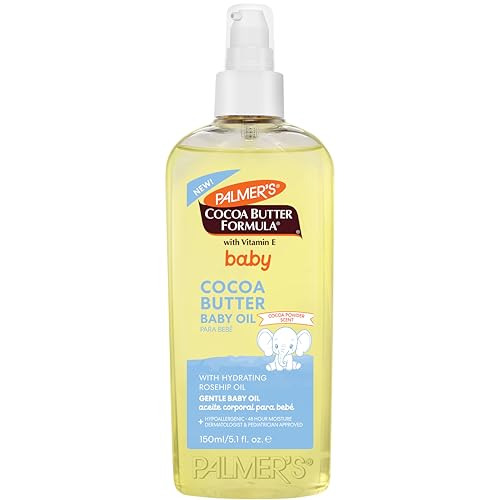 Palmer's Cocoa Butter Formula Gentle Baby Oil, 5.1 fl oz, Nourishing for Delicate Skin, Vitamin E...