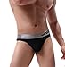 YUYUPREF Sexy Low Rise G-string Men's Fashionable T-back Ice Silk Thong Small Pouch Underwear (US, Alpha, X-Large, Regular, Regular, Black)