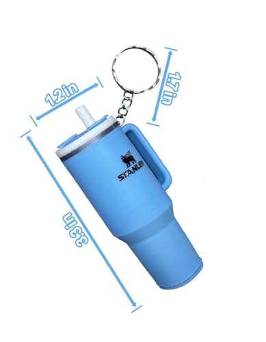 OLIREW Chaveiro fofo para acessórios Stanley Cup, acessórios fofos de copo, berloques de bolsa de mã