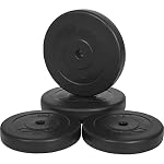 Hantelscheiben - 30 kg Set, 2x5 kg, 2x10 kg oder 2x5 kg, 6x2,5 kg, 4x1,25 kg Gewichte, 25 mm Bohrung, Kunststoff - Gewichtsscheiben, Hantelscheiben-Set, Hantelset – Bild 2