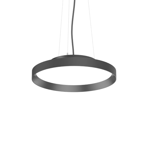 Plafonnier LED intégré Noir 45cm Ideal Lux FLY 4000K IP40 Plafond