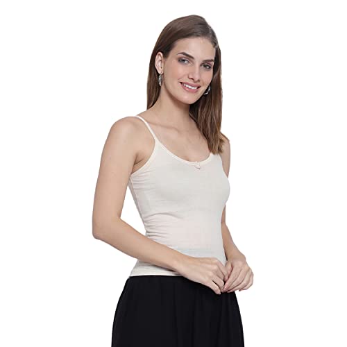 Image of Sky Heights Women Pure Cotton Short Length Camisole /Spaghetti Combo (Pack of 5)