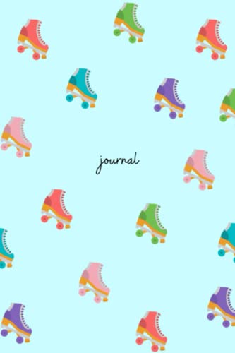 Roller Skate Journal: Baby Blue Roller Skating Journal, Roller Derby Notebook | 6 x 9 Wide Ruled