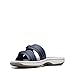 Clarks Cloudsteppers Women's Breeze Piper Slide Sandal, Navy Synthetic, 8 Medium US