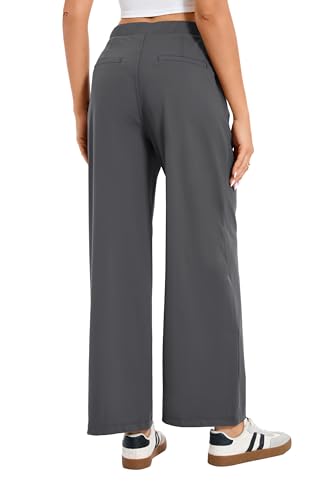 Image of Oyamiki Women's Casual High Waisted Dress Pants Wide Leg Work Pants Trousers with Pockets Fashion Fall Office Outfits
