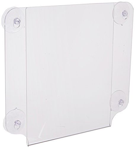 Case of 8, Window Signs for 8.5x11 Signs, Clear Acrylic Glass Mount Signage Holders with Suction Cups, Double-Sided