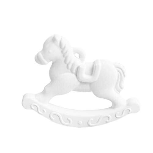 Figurine de gâteau gypse cheval à bascule ornement souvenir de fête prénatale