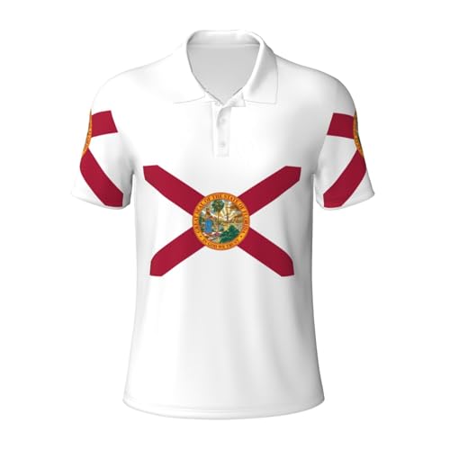 Polo imprimé drapeau Floride homme pour éviter la chaleur en été