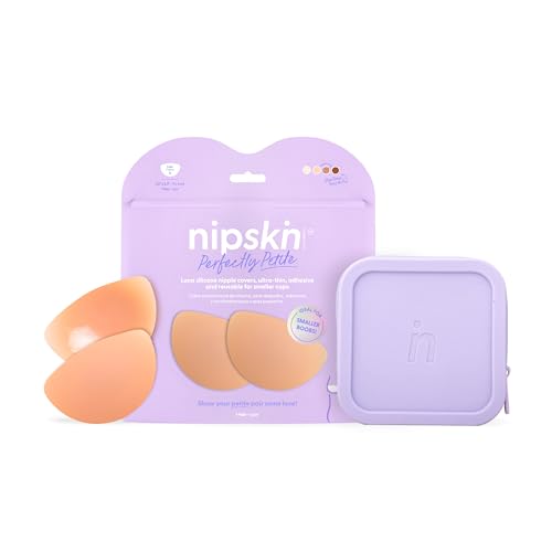 LELUSKIN Luna Don't Lose Me Ultra-Thin, Reusable, Adhesive, and Hypoallergenic Nipple Covers Kit with Boob Voyage Travel Case Included - Vanilla - for Cup A