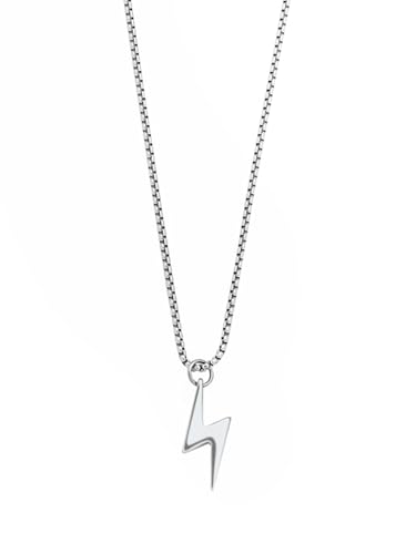 Image of Yellow Chimes Chain Pendant for Men Fashion Black Silver Pendants For Men |Shaped Pendant Necklace | Stainless Steel Chain for Men | Accessories for Men | Birthday Gift for Men & Boys