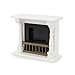 Dollhou Fireplace 1 12 Scale Miniature Wooden Furniture European Style Fireplace with Surround Mini House Christmas Decoration Accessories Handmade Gift (White)