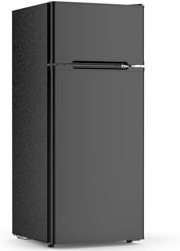 COWSAR 4.5 Cu.Ft Mini Fridge With Freezer for Bedroom Office, Bla...