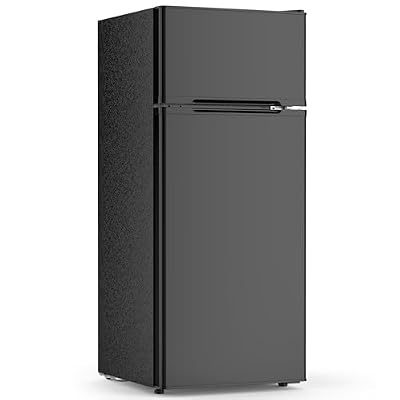 COWSAR 4.5 Cu.Ft Mini Fridge With Freezer for Bedroom Office, Black
